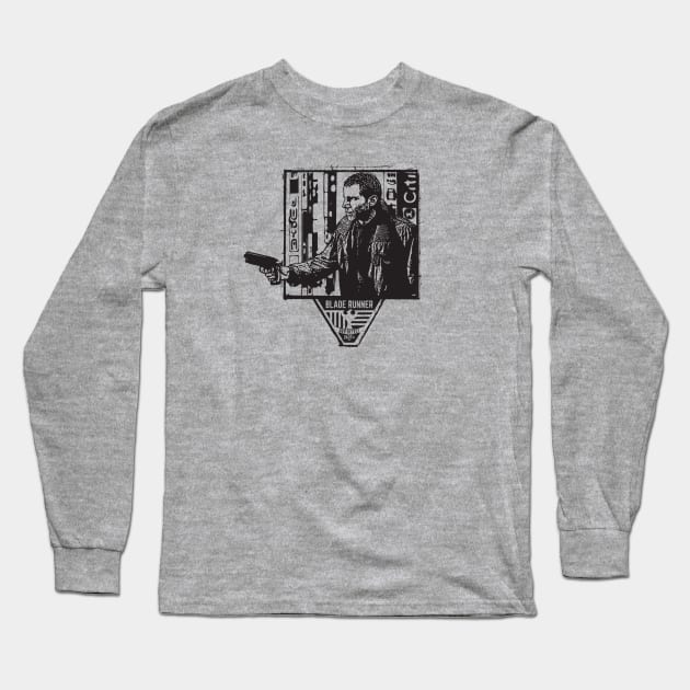 Deckard Blade Runner Replicant Detective Long Sleeve T-Shirt by silvercloud